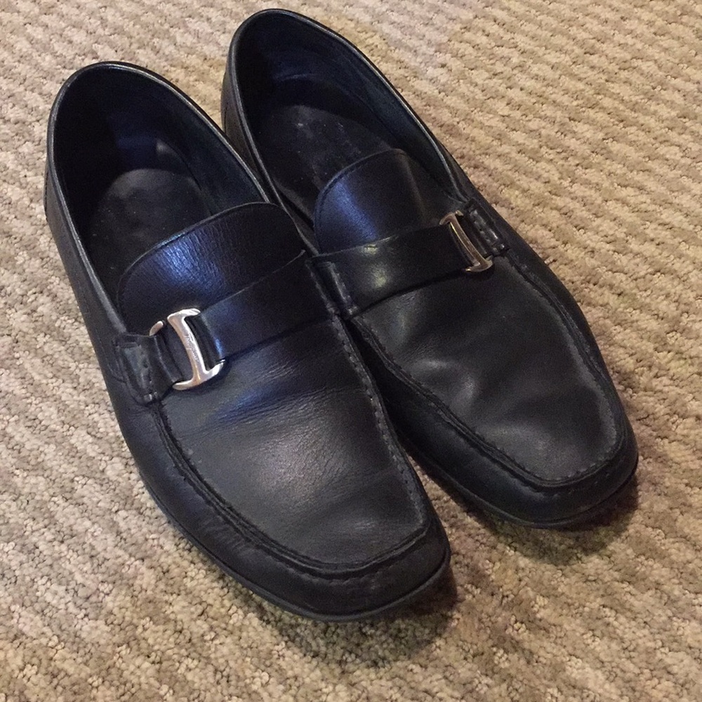 Salvatore Ferragamo men’s shoes. Size 7D. Black.